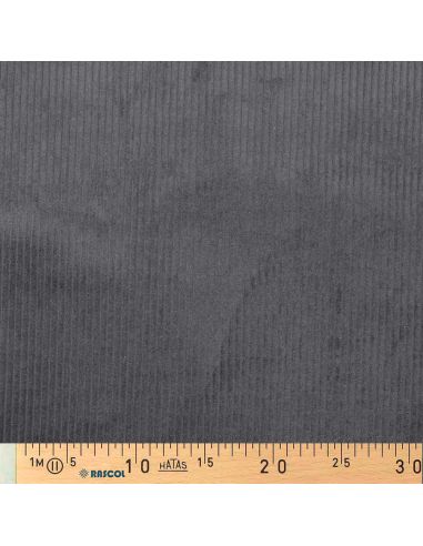 Dark gray cotton corduroy fabric