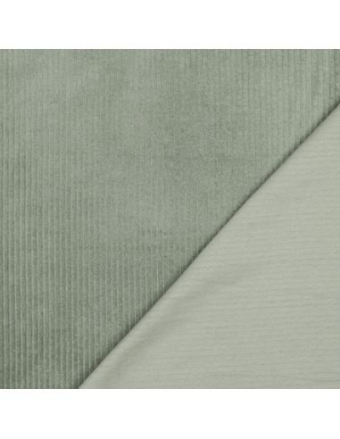 Sage green cotton corduroy fabric
