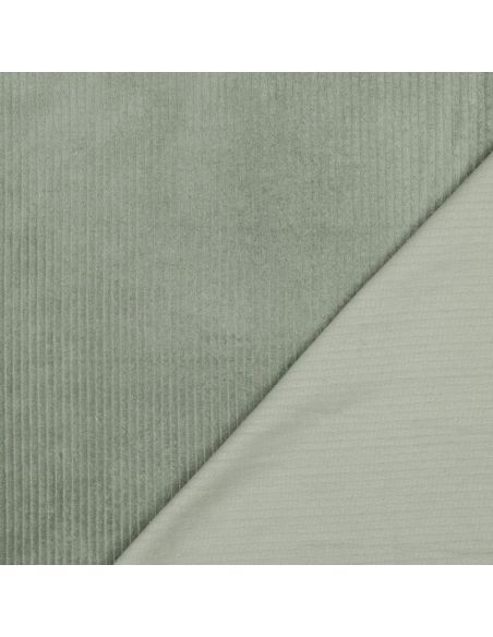 Sage green cotton corduroy fabric