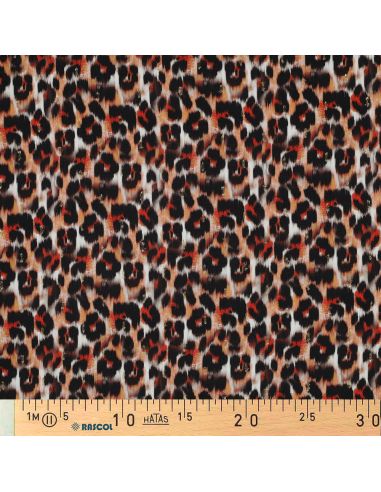 Viscose lurex fabric - Brown animal