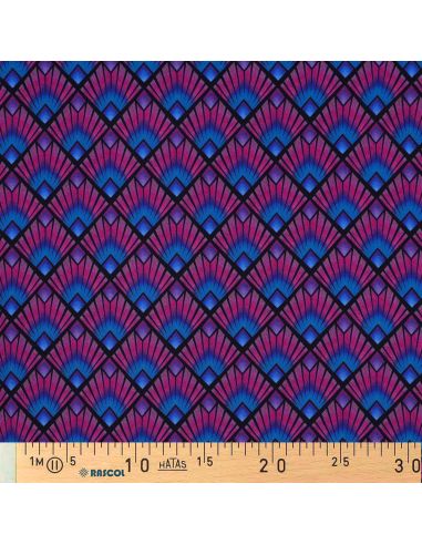 Graphic viscose fabric - Diamonds