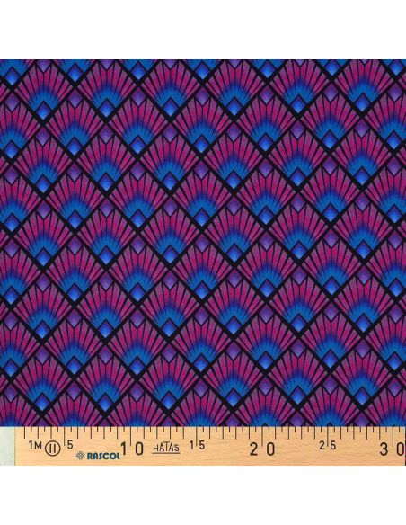Graphic viscose fabric - Diamonds