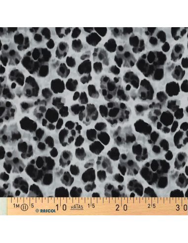 Viscose fabric with a satin effect - Chic wild black