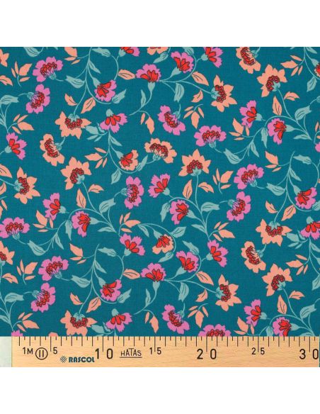Heavy stretch viscose fabric Rosella - Petrol blue