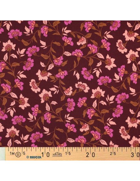 Heavy stretch viscose fabric Rosella - Bordeaux