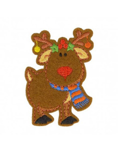 Iron-on patch Christmas - Santa's reindeer