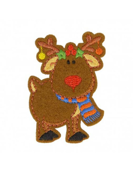 Iron-on patch Christmas - Santa's reindeer