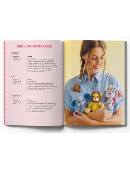 Amigurumi book in chenille yarn