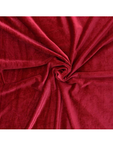 Stretch velvet fabric - Red