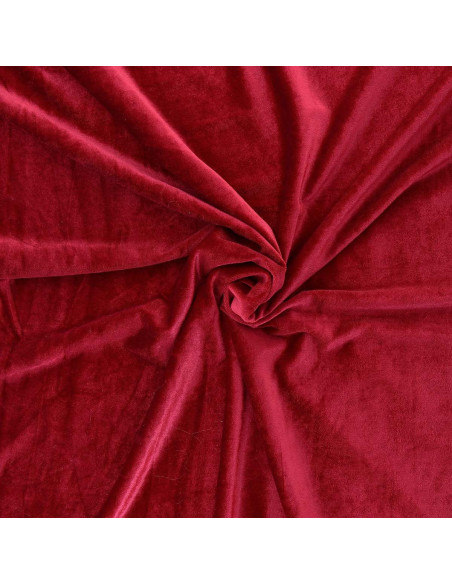 Stretch velvet fabric - Red