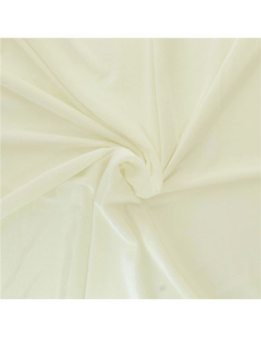Stretch velvet fabric - Ecru