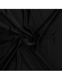Stretch velvet fabric - Black