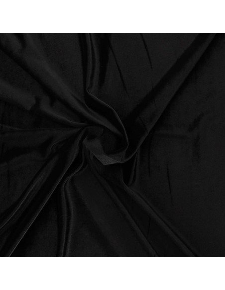 Stretch velvet fabric - Black