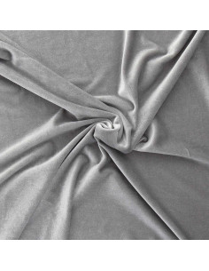 Stretch velvet fabric - Silver