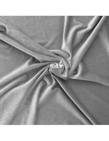 Stretch velvet fabric - Silver