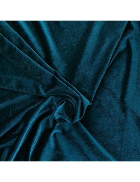 Stretch velvet fabric - Petrol blue