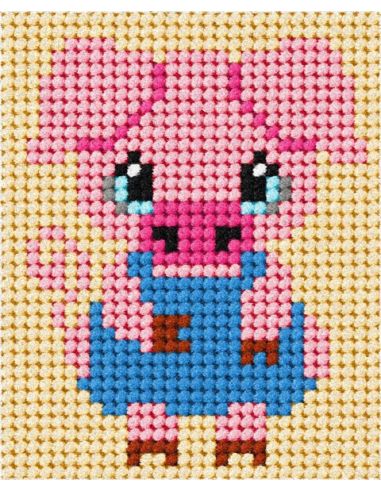 Children's Canvas Kit - Little Pig