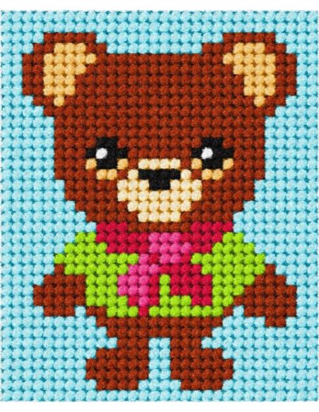 Children's canvas kit - Elegant Bear