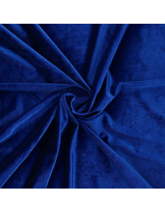 Stretch velvet fabric - Royal blue