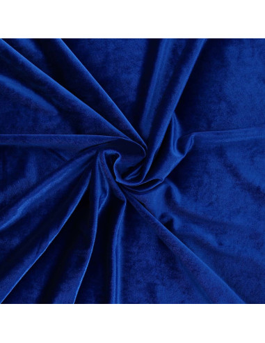 Stretch velvet fabric - Royal blue