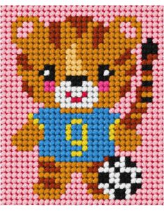 Children's canvas kit - The little tiger with the balloon