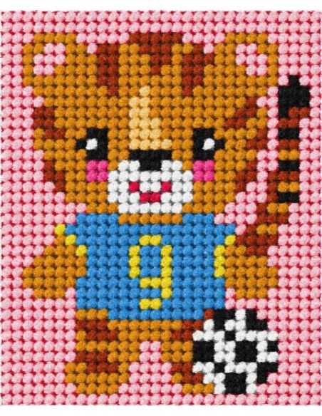 Children's canvas kit - The little tiger with the balloon