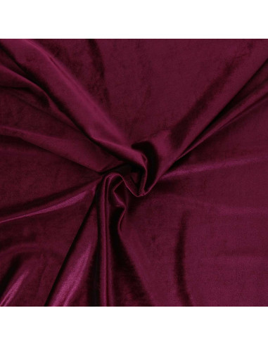 Stretch velvet fabric - Bordeaux