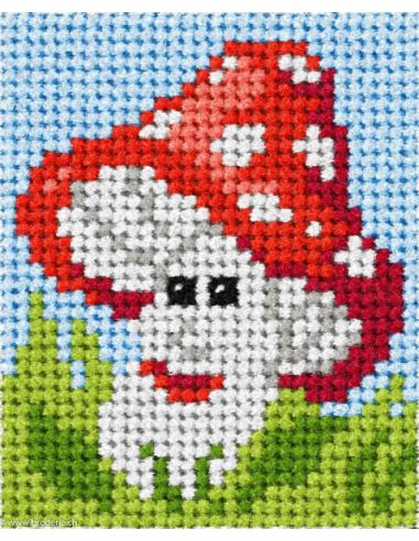 Children's Canvas Kit - The Smiling Mushroom