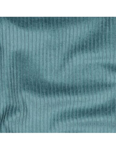 Light petrol blue cotton corduroy fabric