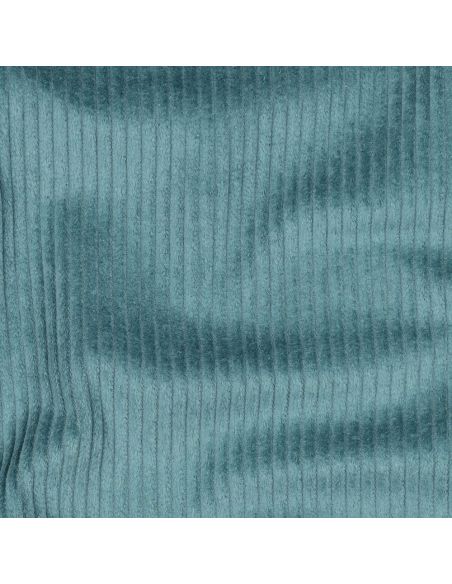 Light petrol blue cotton corduroy fabric