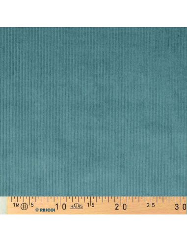 Light petrol blue cotton corduroy fabric