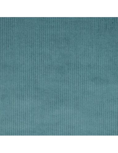 Light petrol blue cotton corduroy fabric