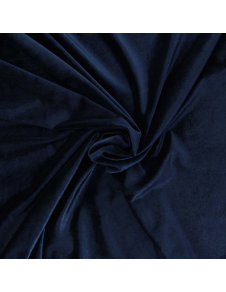 Stretch velvet fabric - Navy blue