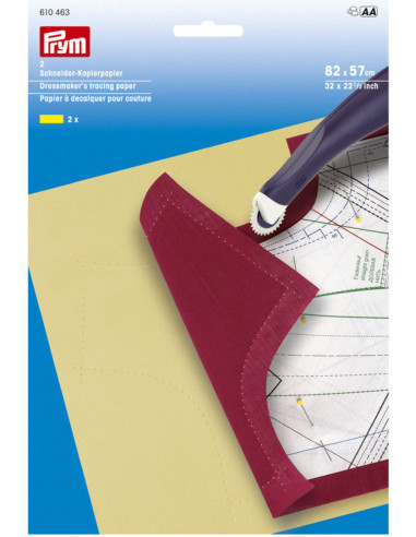 Yellow tracing paper for sewing