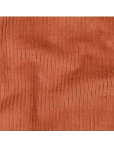 Corduroy cotton fabric - Terracotta 2