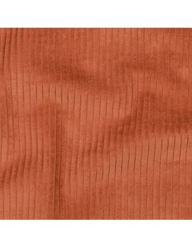 Corduroy cotton fabric - Terracotta