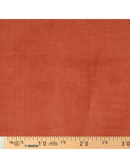 Corduroy cotton fabric - Terracotta