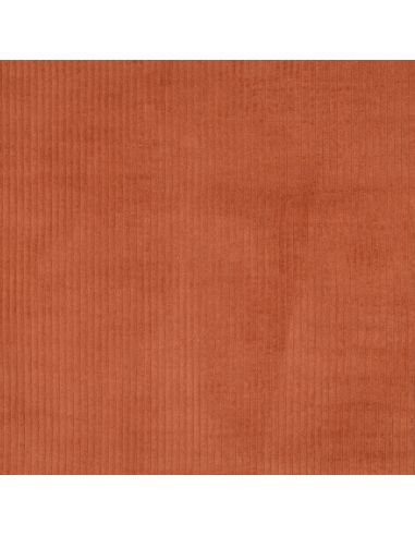 Corduroy cotton fabric - Terracotta