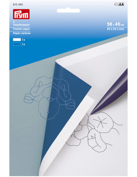 White and blue carbon paper