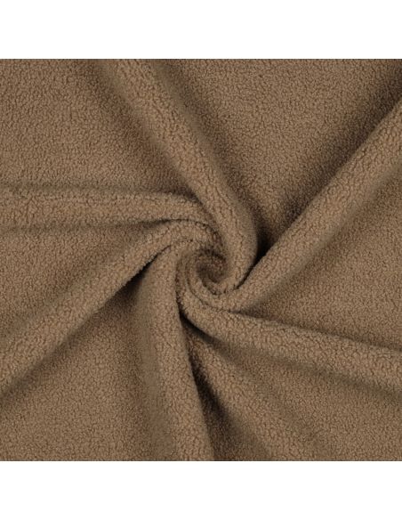 Double-sided Teddy fleece fabric - Mocha
