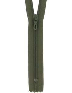 Dark khaki nylon zipper