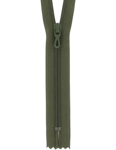 Dark khaki nylon zipper