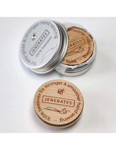 Beeswax pot for hand sewing and embroidery