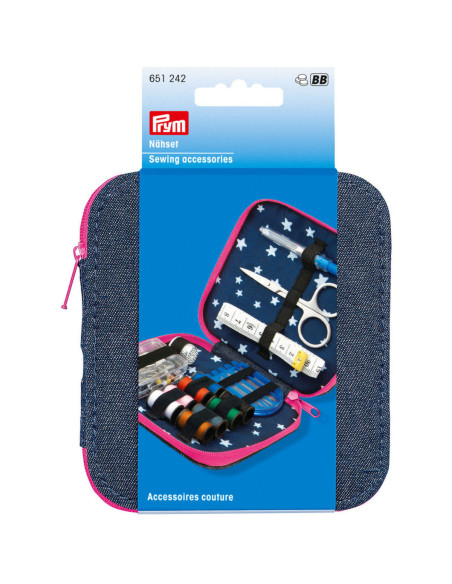 Sewing kit - Jeans with fuchsia zipper