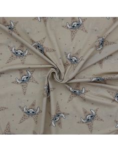Lilo & Stitch Jersey Fabric - Beige Stars 2