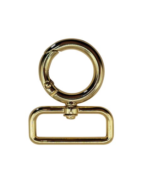Round swivel snap hook - Gold 32 x 20 mm