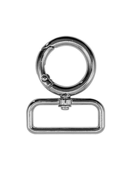 Round swivel snap hook - Silver 32 x 20 mm