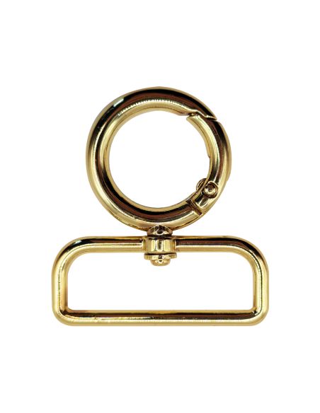 Round swivel snap hook - Gold 40 x 20 mm