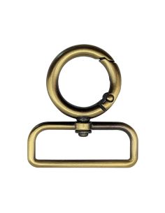 Round swivel snap hook - Bronze 40 x 20 mm