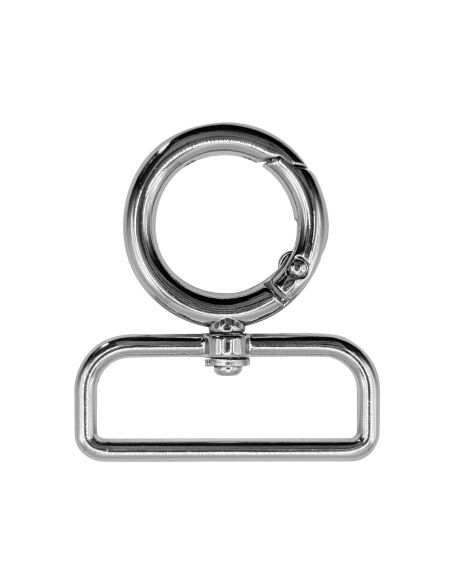 Round swivel snap hook - Silver 40 x 20 mm